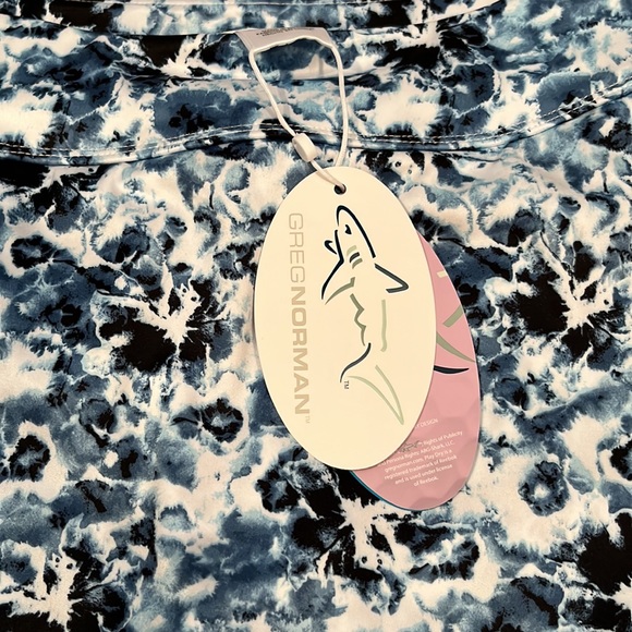 Gymshark blue white floral skort layered front 3 pockets 28 inch waist size 6 - Picture 2 of 14